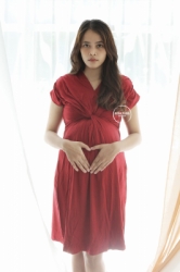 MAMA HAMIL Racheline Dress Ibu Hamil Menyusui Pesta Kaos Katun Premium Best Quality   DRO 939 20  large